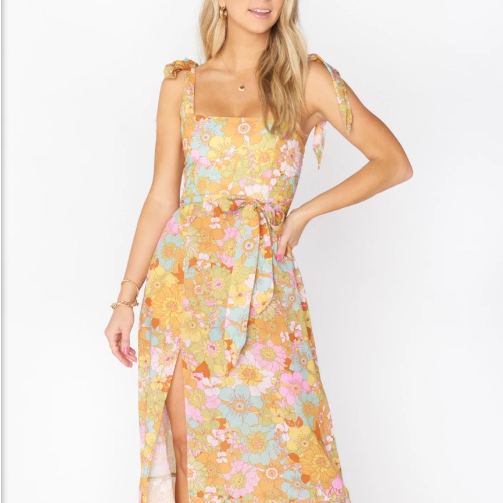 Show Me Your MuMu Groovy Blooms Floral Midi Dress